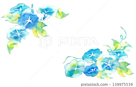 水彩畫。水彩風格的牽牛花向量插圖。夏季牽牛花背景素材。日式背景。夏季賀卡。 水彩畫。水彩風格的牽牛花向量插圖。夏季牽牛花背景素材。日式背景。夏季賀卡。 139975539