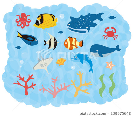 海洋生物-簡單又可愛 海洋生物-簡單又可愛 139975648