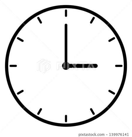 A simple clock face that shows just 3 o'clock A simple clock face that shows just 3 o'clock 139976141