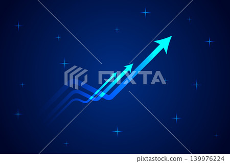 Success Trend on Dark Blue Background Success Trend on Dark Blue Background 139976224