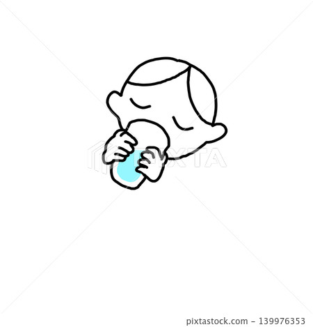 兒童飲水插圖 139976353