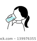 Illustration of a water drinker 139976355