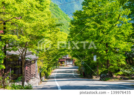 福地溫泉度假小鎮在綠意盎然的季節(岐阜縣高山市奧飛驒溫泉鄉) 福地溫泉度假小鎮在綠意盎然的季節(岐阜縣高山市奧飛驒溫泉鄉) 139976435