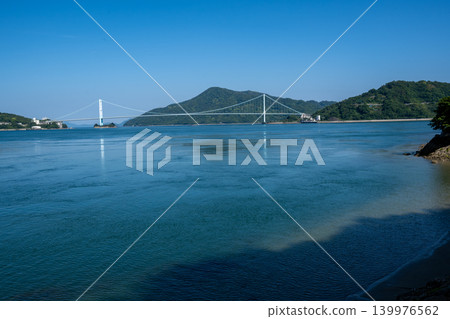 從廣島縣吳市新法田町看到的秋田橋 139976562