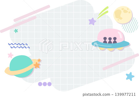 復古流行太空主題網格背景插畫素材 復古流行太空主題網格背景插畫素材 139977211