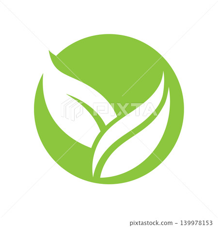 Nature Plant Circle Symbol Logo Nature Plant Circle Symbol Logo 139978153