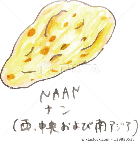 Cute hand-painted naan Cute hand-painted naan 139980533