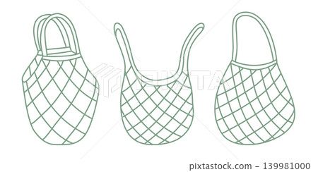 Cotton string shopping bag set 139981000