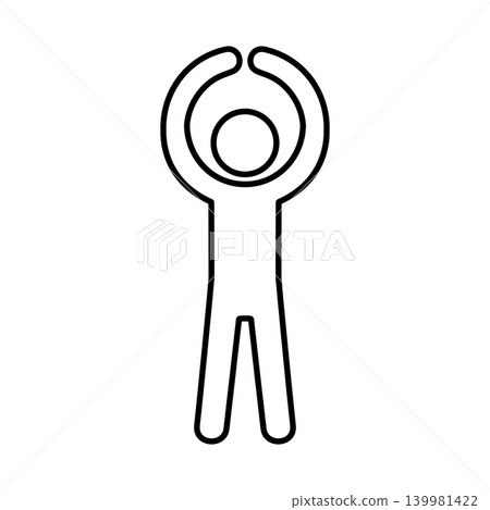 A LINE icon of a person making an OK gesture A LINE icon of a person making an OK gesture 139981422