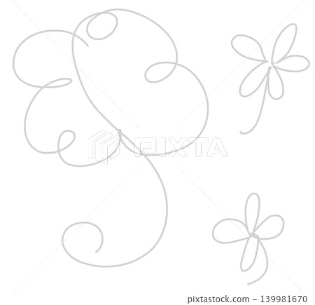 This is a line drawing of a flower. This is a line drawing of a flower. 139981670