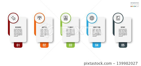 Infographic template business concept with step. 139982027