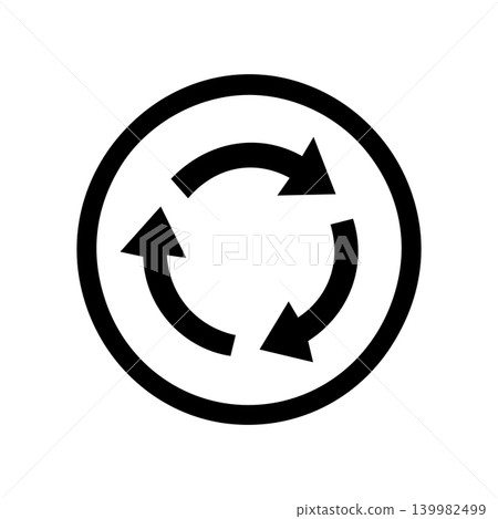 Rotary traffic icon illustration Rotary traffic icon illustration 139982499