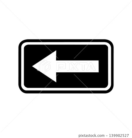 Left arrow traffic icon illustration Left arrow traffic icon illustration 139982527