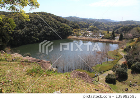 Nagoya Castle Ruins, a historical tourist attraction in Saga Prefecture. Nagoya Castle Ruins, a historical tourist attraction in Saga Prefecture. 139982583