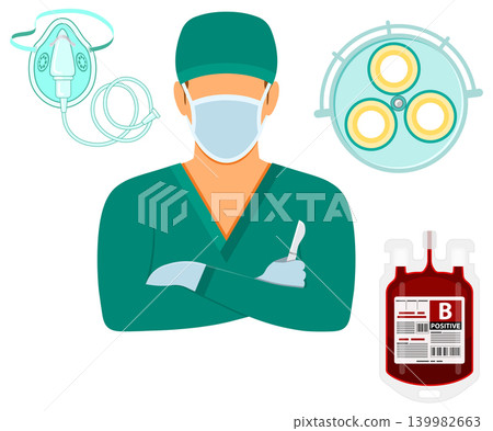 Medical Surgeon Square Banner Medical Surgeon Square Banner 139982663