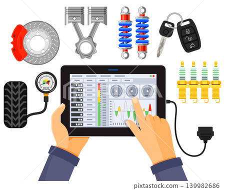Car Service and Maintenance Concept Car Service and Maintenance Concept 139982686