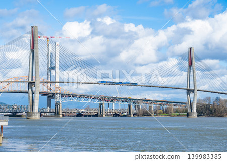 Vancouver SkyTrain and Bridge Vancouver SkyTrain and Bridge 139983385