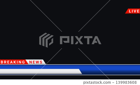 Breaking news lower third horizontal broadcast layout Breaking news lower third horizontal broadcast layout 139983608