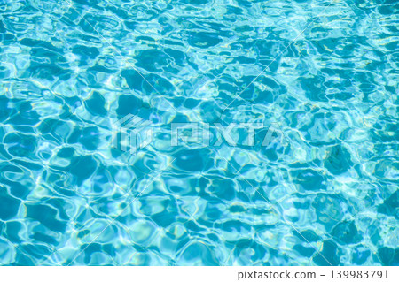 Reflections on the water in a clear pool Reflections on the water in a clear pool 139983791