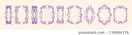 Gothic doodle frames, neo tribal dark border set, hand drawn vector fantasy sharp spike tattoo print Gothic doodle frames, neo tribal dark border set, hand drawn vector fantasy sharp spike tattoo print 139984376