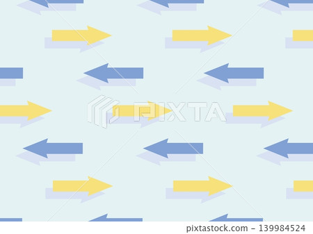 A design featuring alternating left and right arrows (blue and yellow). 139984524