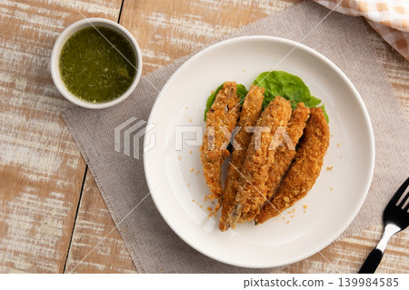 Deep fried Capelin Fish (Shishamo) Deep fried Capelin Fish (Shishamo) 139984585