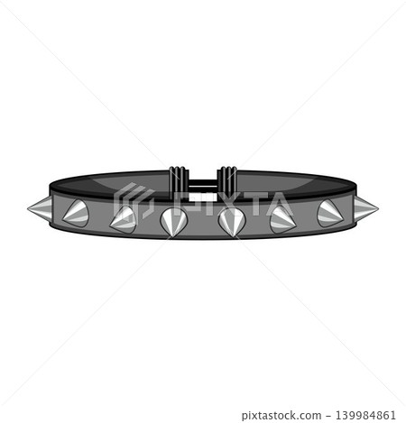 Punk rock studded collar bracelet accessory illustration 139984861
