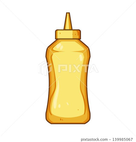 Mustard bottle creating condiment flavor for food Mustard bottle creating condiment flavor for food 139985067