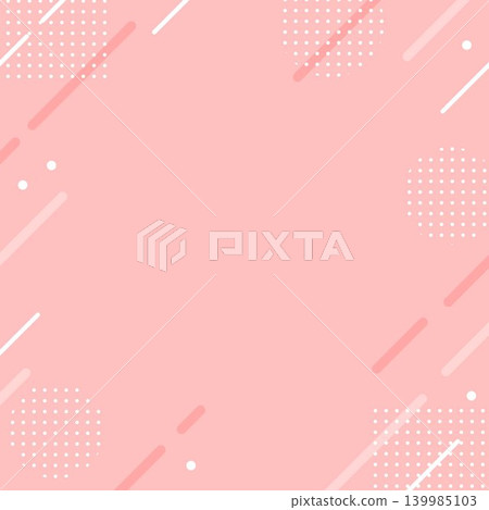 Square background material with diagonal lines and polka dots - Pink Square background material with diagonal lines and polka dots - Pink 139985103