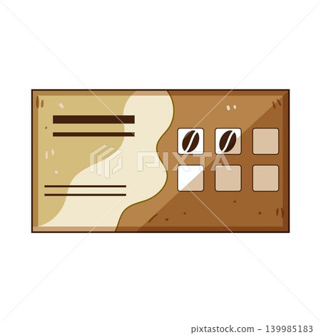 Coffee loyalty card offering customer reward program Coffee loyalty card offering customer reward program 139985183