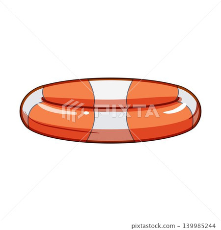 Orange and white lifebuoy illustrating water safety and support Orange and white lifebuoy illustrating water safety and support 139985244