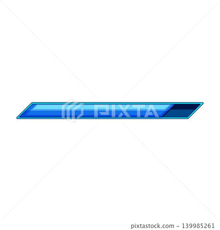 Blue loading bar filling progress on white background Blue loading bar filling progress on white background 139985261