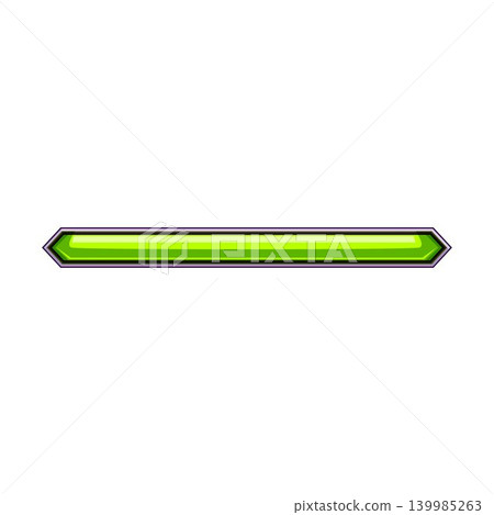 Green glossy progress bar indicating achievement and fulfillment 139985263