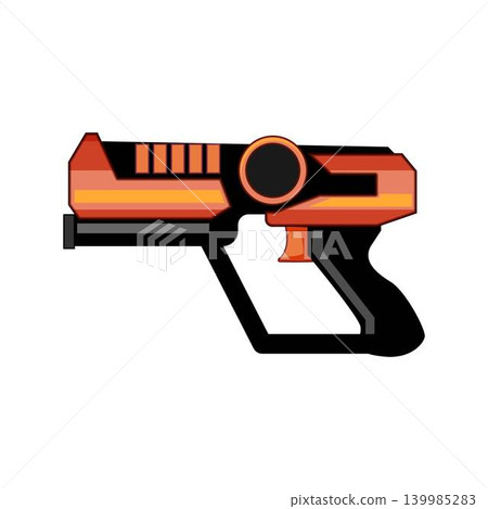 Laser tag toy gun blaster gaming vector Laser tag toy gun blaster gaming vector 139985283