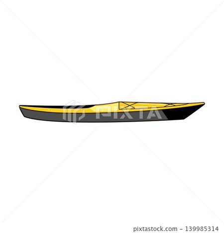 Kayak solo boat for water sports paddling adventure Kayak solo boat for water sports paddling adventure 139985314
