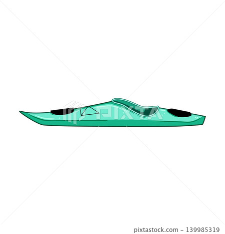 Green kayak equipment for summer water sports activity Green kayak equipment for summer water sports activity 139985319