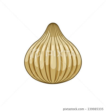 Hand drawn fresh garlic bulb illustration on white Hand drawn fresh garlic bulb illustration on white 139985335
