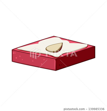 Indian sweet bar decorated with an almond 139985336