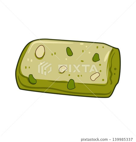 Indian pistachio barfi sweet dessert illustration Indian pistachio barfi sweet dessert illustration 139985337