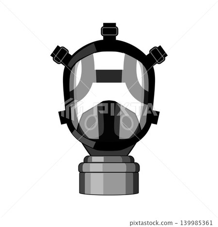 Gas mask representing industrial hazard and personal protection Gas mask representing industrial hazard and personal protection 139985361