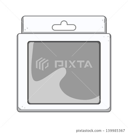Blank white hanging retail product packaging box Blank white hanging retail product packaging box 139985367