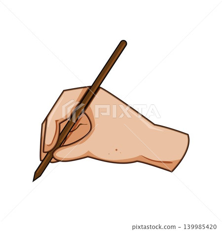 Hand holding stylus drawing writing creating Hand holding stylus drawing writing creating 139985420