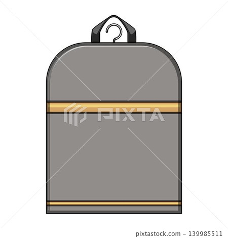 Garment bag illustrating clothing protection and travel icon Garment bag illustrating clothing protection and travel icon 139985511