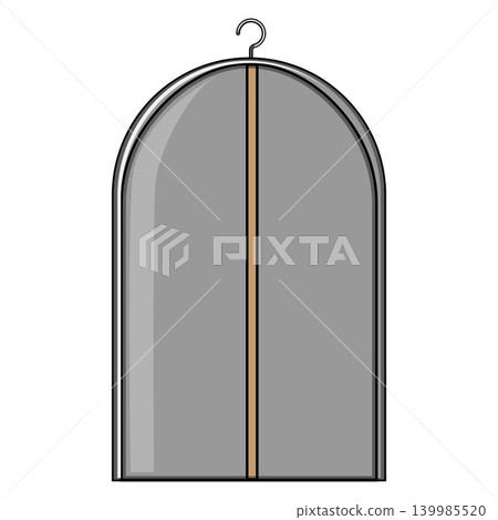 Garment bag icon protecting clothes for travel and storage Garment bag icon protecting clothes for travel and storage 139985520