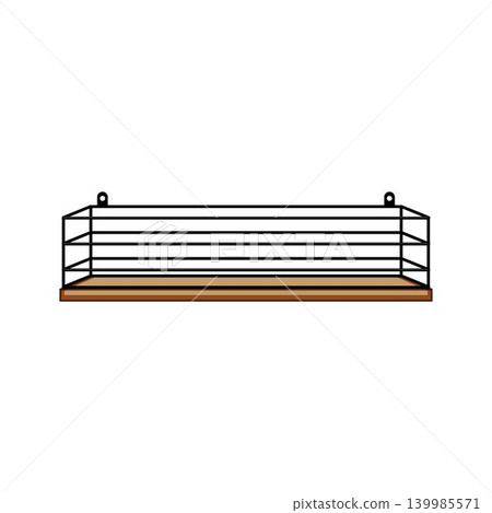 Floating shelf storage unit metal wood design Floating shelf storage unit metal wood design 139985571