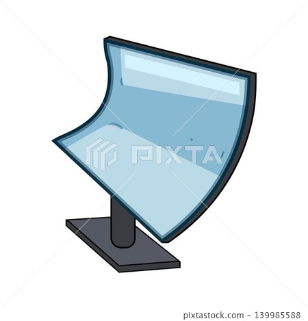 Flexible curved display screen representing modern technology Flexible curved display screen representing modern technology 139985588