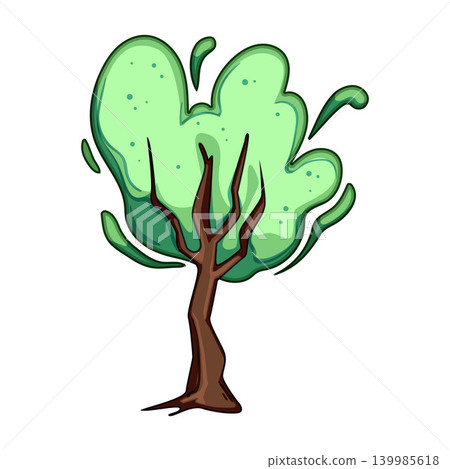 Fantasy magic tree with green aura energy Fantasy magic tree with green aura energy 139985618