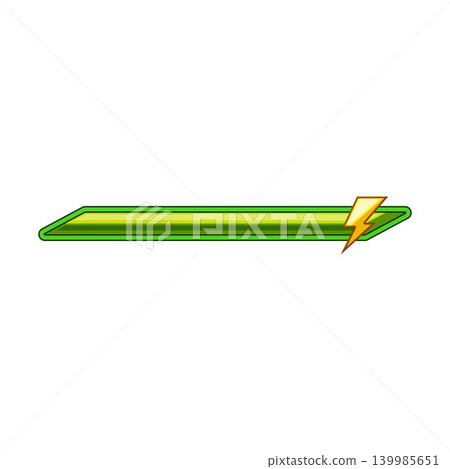 Green energy power bar gaming interface element Green energy power bar gaming interface element 139985651