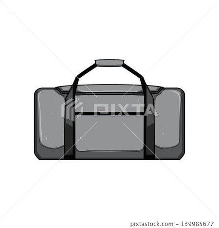 Grey duffel bag vector illustrating sport and travel Grey duffel bag vector illustrating sport and travel 139985677