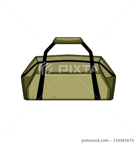 Green duffel bag for travel and sport equipment Green duffel bag for travel and sport equipment 139985678